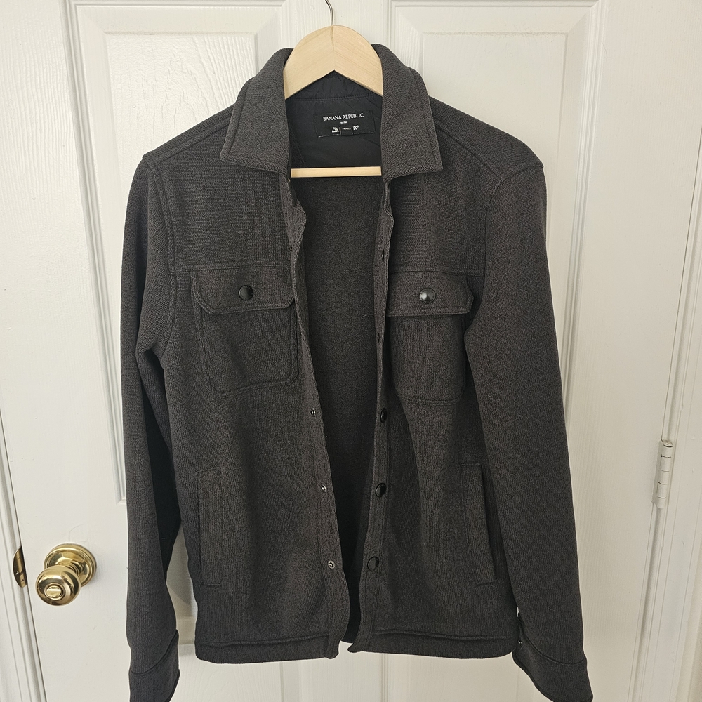 Banana Republic Grey Polartec Shirt Jacket
